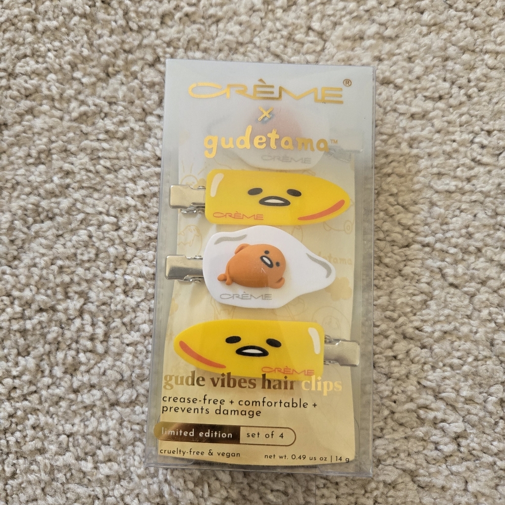 Crème x Gudetama Hairclip Set